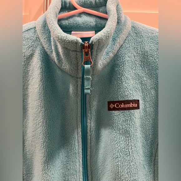 Columbia fleece girls vest size M (10/12) in teal - Picture 2 of 8